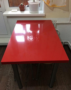 Стол обеденный из искусственного камня Grandex P-107 Pure Color Pure Red